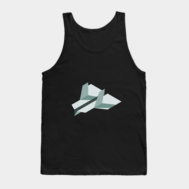 Vector Paperplane Wildebeest Tank Top by Softawareness